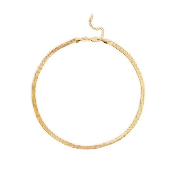 NWT Curateur x Jennifer Zeuner Allie Gold 14k Yellow Gold Plated Necklace - Picture 2 of 4